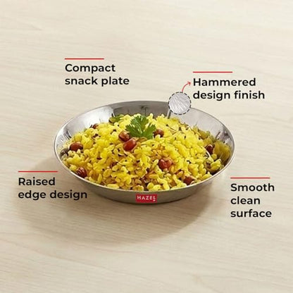 Image 4 of HAZEL Stainless Steel Small Copri Plate 15.5 cm, Pack of 6