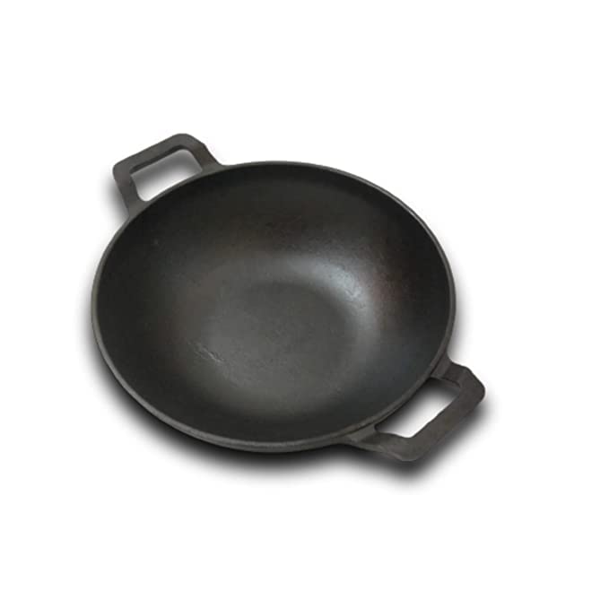 Image 6 of COOKBEAT Cast Iron Paniyaram Pan with Lid & Kadai Combo