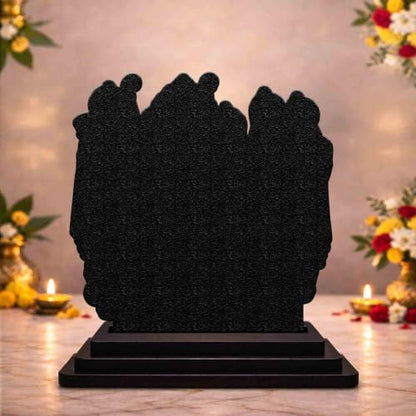 Image 2 of Ram Darbar Wooden MDF Printed Idol with Stand, 4 x 5 Inch, Pooja Room Decor, Home Temple Mandir Decoration, Religious Gift