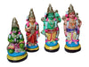 Image 1 of Default Title for the product navarathiri golu bommala koluvu kolu Clay Doll ramar dharbar(ramar Set) 10 inch sita Laxhman Hanuman Combo Set height27cm