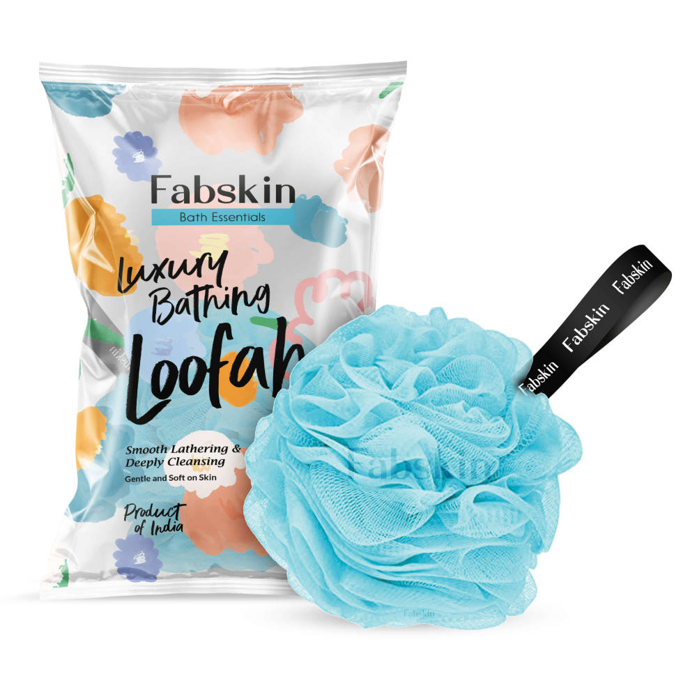 Image 1 of 1 Pc / Pack of 1 for the product Fabskin Luxury Bathing Round Loofah Bath Sponge - Blue