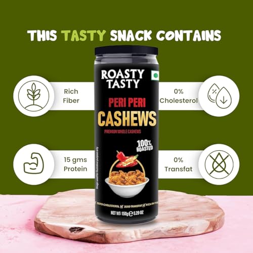 Image 4 of Roasty Tasty Zesty Peri Peri Cashews Pack of 1 - 150g
