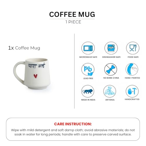 Image 4 of ExclusiveLane Pyaara Bhai Ceramic Coffee Mug 300 ml