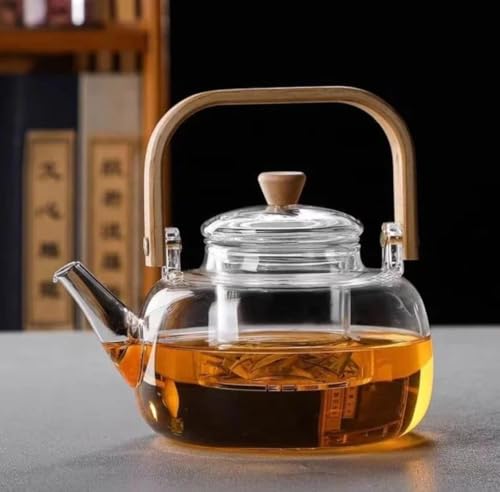 Image 1 of Default Title for the product Jinelza Borosilicate Glass Teapot 900ml