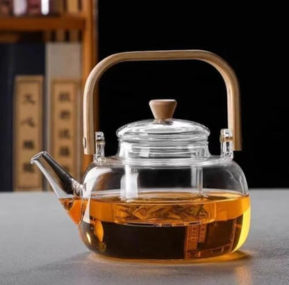 Image 1 of Default Title for the product Jinelza Borosilicate Glass Teapot 900ml