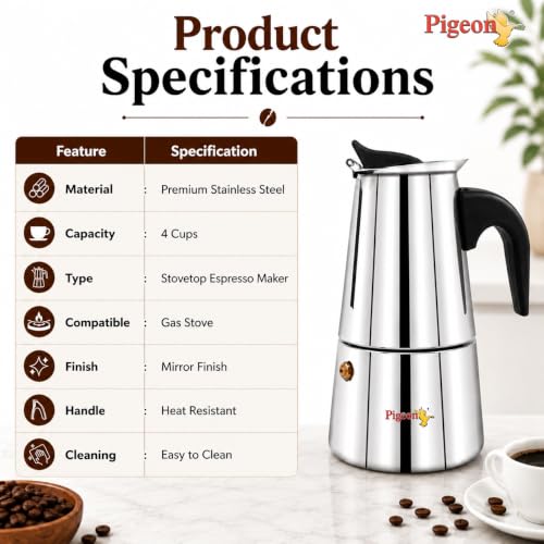 Image 5 of Pigeon XPRESSO Premium Stainless Steel Coffee Percolator