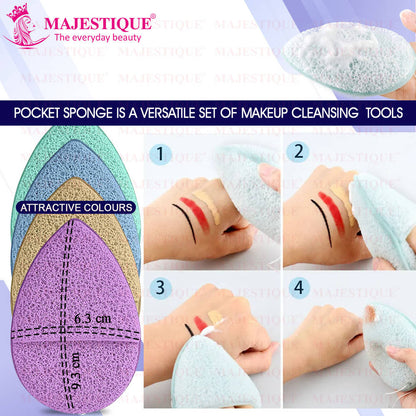 Image 3 of Majestique Facial Head Band, Dual Sided Silicone Brush With Makeup Remover Sponge