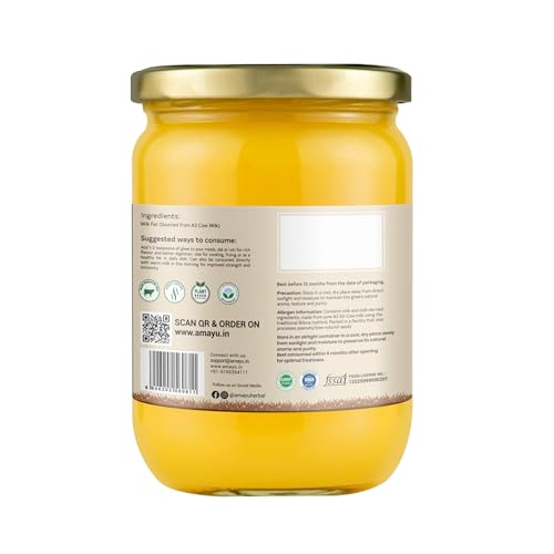 Image 3 of AMAYU Premium A2 Gir Cow Ghee 500ml