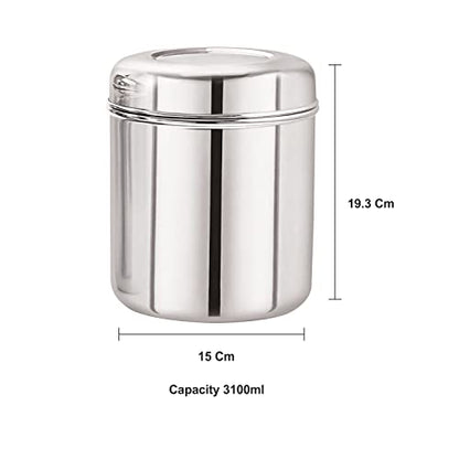 Image 4 of neelam Stainless Steel Russian Deep Dabba 3100 ml