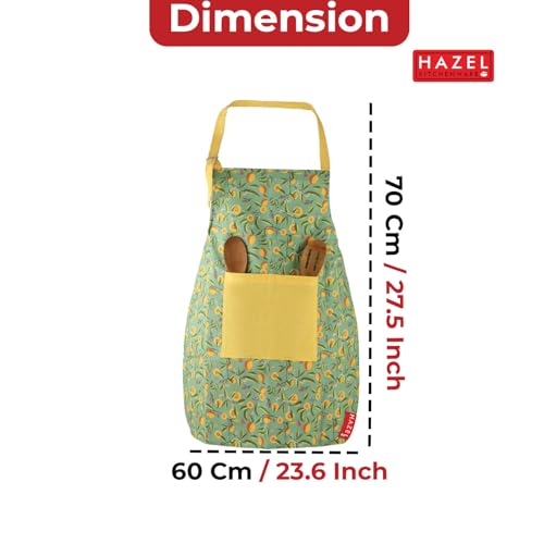 Image 3 of HAZEL Cotton Kitchen Apron with Front Pocket