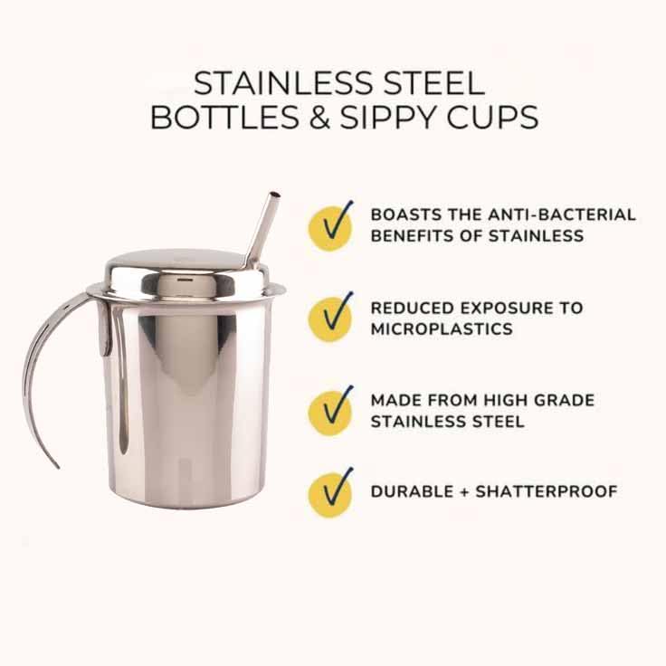 Image 5 of Spillbox Stainless Steel Tumbler with Straws for Toddlers, New Born Babies, Toy for Kids-Straw Tumbler with Hole
