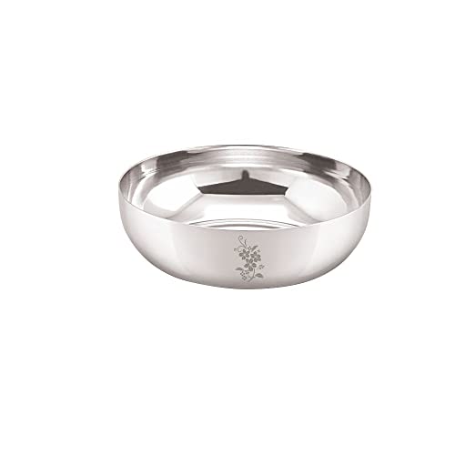 Image 1 of Default Title for the product neelam Stainless Steel Halwa Plate Set of 6, 13 cm, 18 Gauge