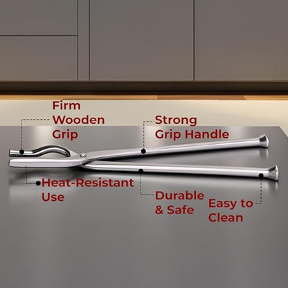 Image 10 of HAZEL Stainless Steel Pakad Tongs