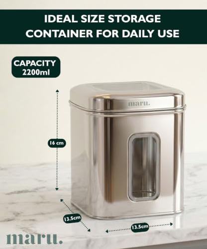 Image 5 of MARU Stainless Steel Square Kitchen Storage Container