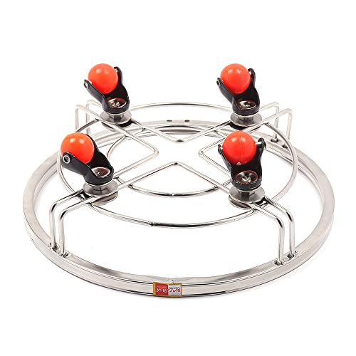 Image 2 of KCL Stainless Steel Cylinder Trolley with Wheels Gas Trolley Lpg Cylinder Stand - 1 Unit - Dimensions - 30Cm
