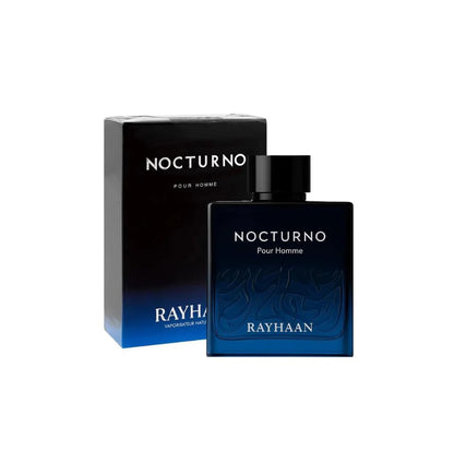 Image 2 of RAYHAAN Nocturno Pour Homme Eau de Parfum for Men Long Lasting Luxury Night Fragrance Elegant Black Blue Glass Bottle