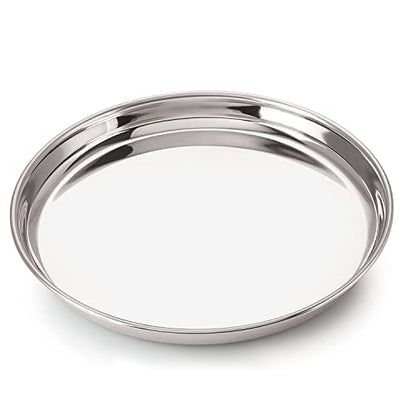 Image 1 of Default Title for the product neelam Stainless Steel N.P.12 22G Thali 26.5 cm