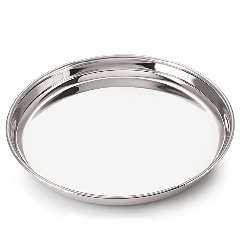 Image 1 of Default Title for the product neelam Stainless Steel Thali 33 cm