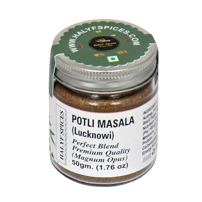 Image 1 of 50 g (Pack of 1) for the product Halyf Spice Authentic Lucknowi Potli Masala