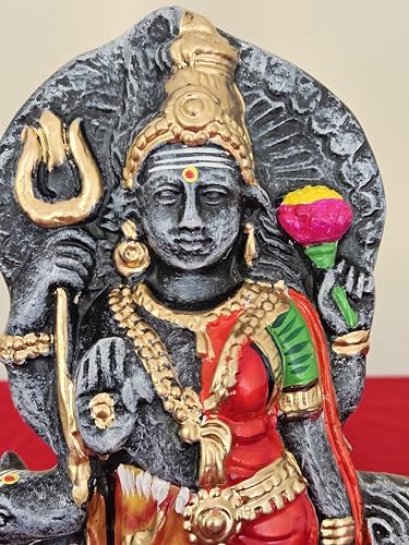 Image 4 of Breeze Handicrafts Paper Mache Ardhanarishvara Idol, Shiva Parvati Golu Doll, Navratri kolu bommai Multicolor