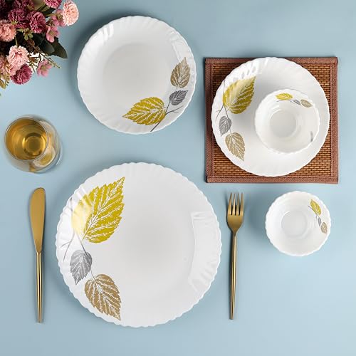 Image 1 of Default Title for the product Cello Opalware Dazzle Series Autumn Leaf 18-Piece Dinner Set