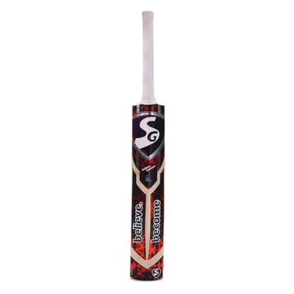 Image 2 of SG Sierra Plus Kashmir Willow Cricket Bat, Short Handle, Black and Red Design