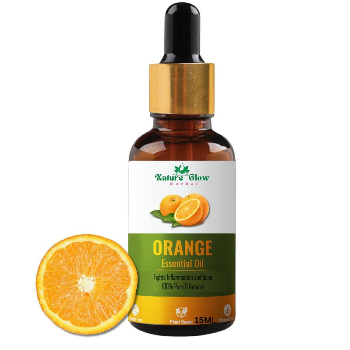 Image 1 of 15 ml / Pack of 1 for the product Nature Glow Herbal Orange Essential Oil