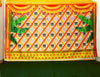 Image 1 of Default Title for the product Sri Yagnaa M 38 – Marigold & Lotus Banana Leaf Backdrop Cloth, 8 x 5 Ft