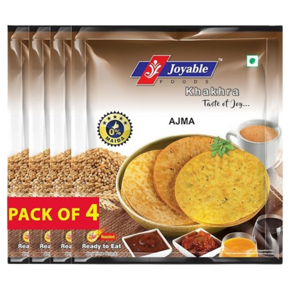 Image 1 of 200 gm / Pack of 4 for the product Joyable Khakhra - Ajwain