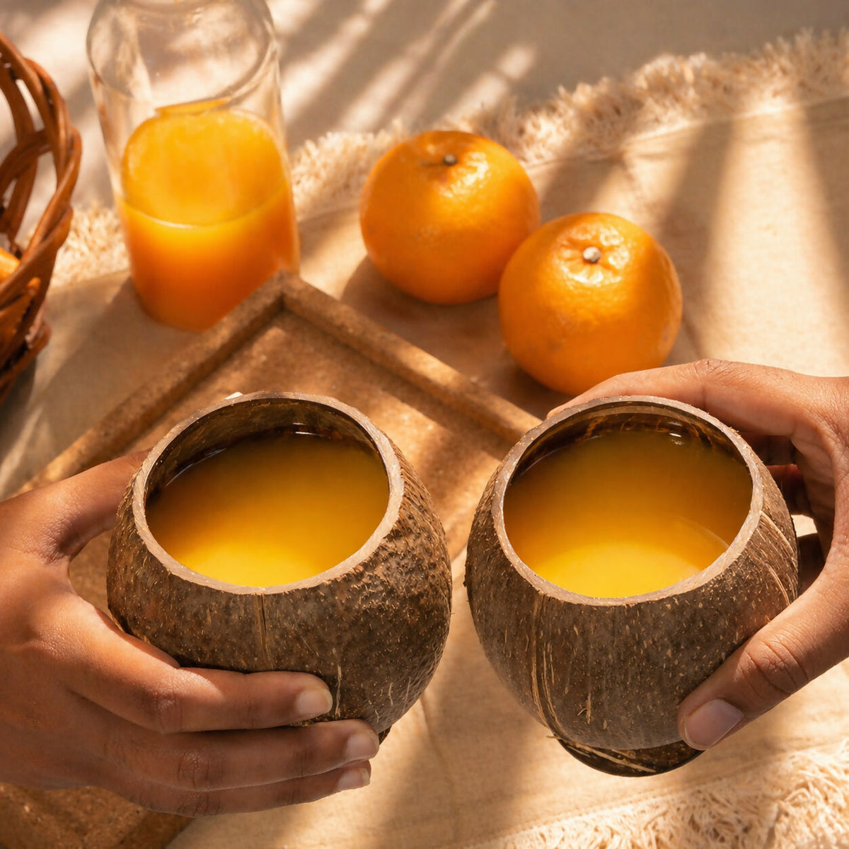 Image 3 of Thenga Handmade Large Coconut Shell Cups