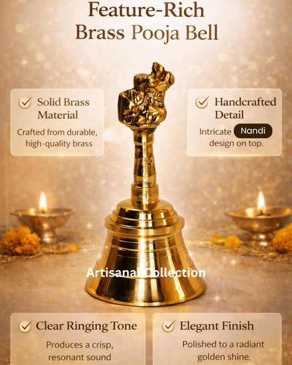 Image 3 of Brass Bell for Pooja Room