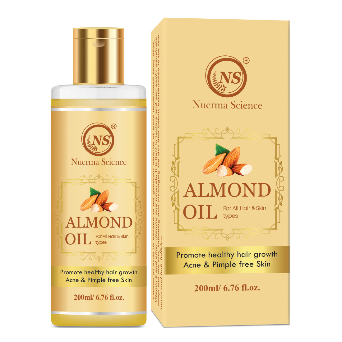 Image 2 of Nuerma Science Pure Almond Hair Oil for Natural Hair Growth