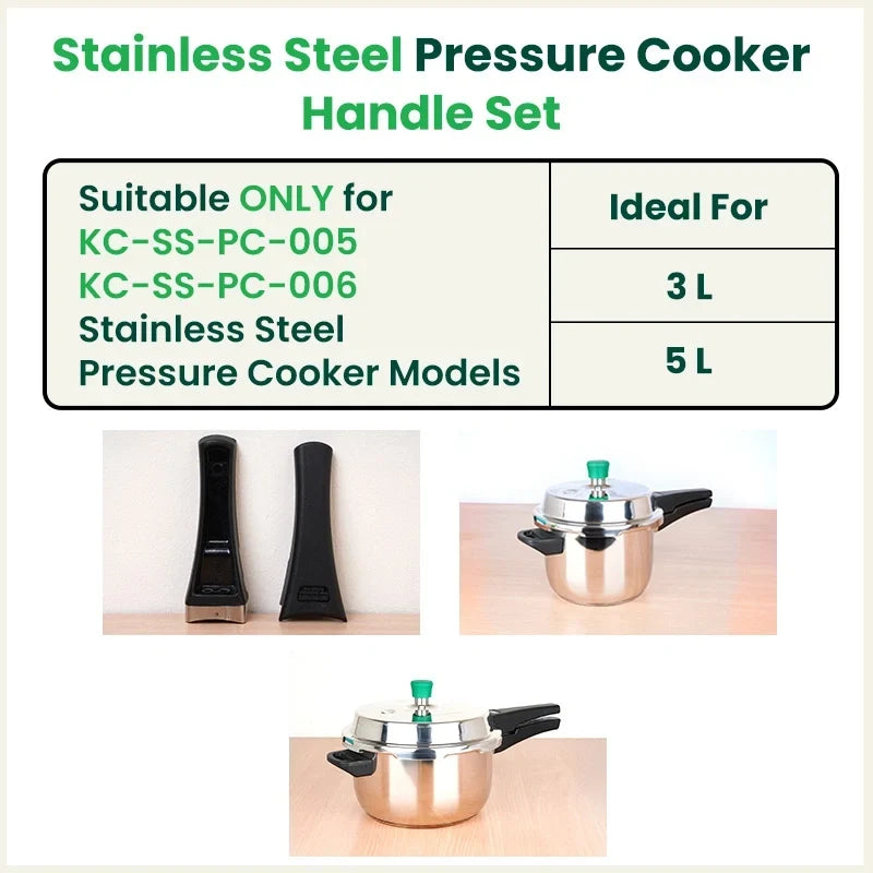 Image 4 of The Indus Valley 3.0L & 5.0L Stainless steel Outer Lid Pressure Cooker Handle Set
