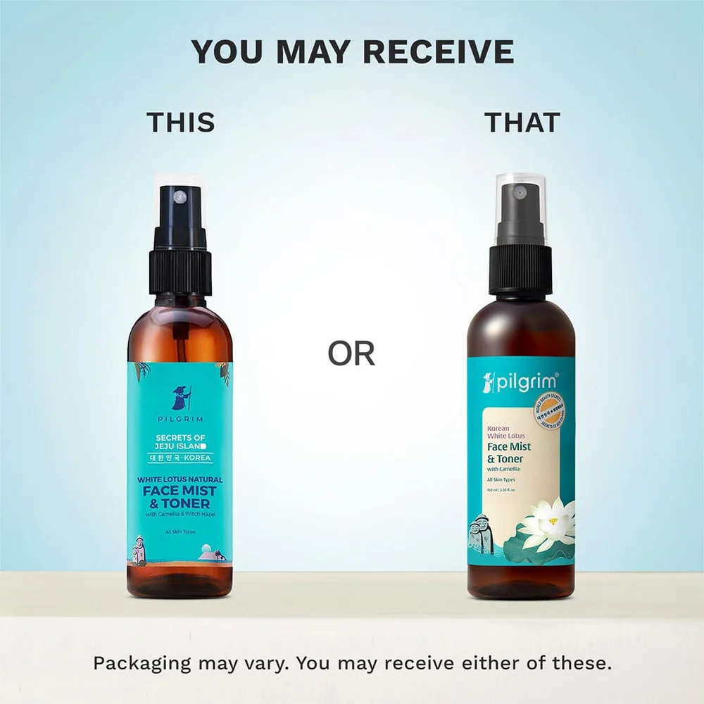Image 2 of Pilgrim Korean Beauty White Lotus Refreshing Face Mist & Toner With Camellia & Witch Hazel For Glowing Skin