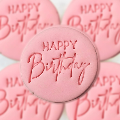 Image 2 of Confect Toppers Cutters | Congratulations Topper Cutter | Fondant Cutter | (Happy Birthday 02)
