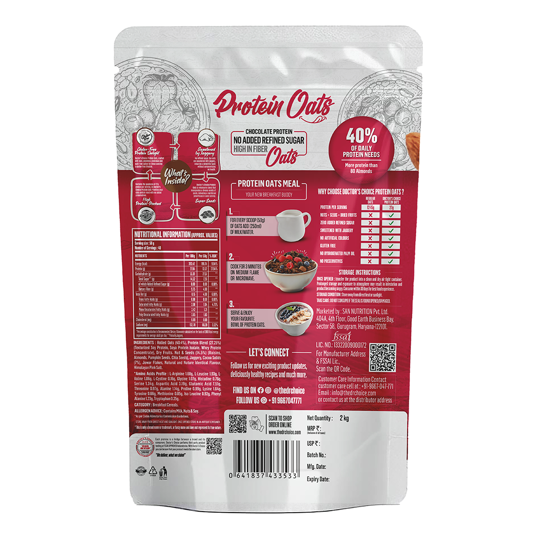 Image 7 of Doctor's Choice Protein Oats Dark Choco Berry 2Kg