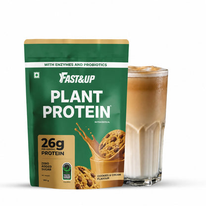 Image 1 of Fast&Up Plant Protein Cookies & Cream - 500G