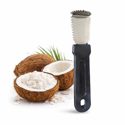Image 1 of Default Title for the product Patel's Kitchen Coconut Scraper Tool with Bent Stainless Steel Blade - 1 Unit