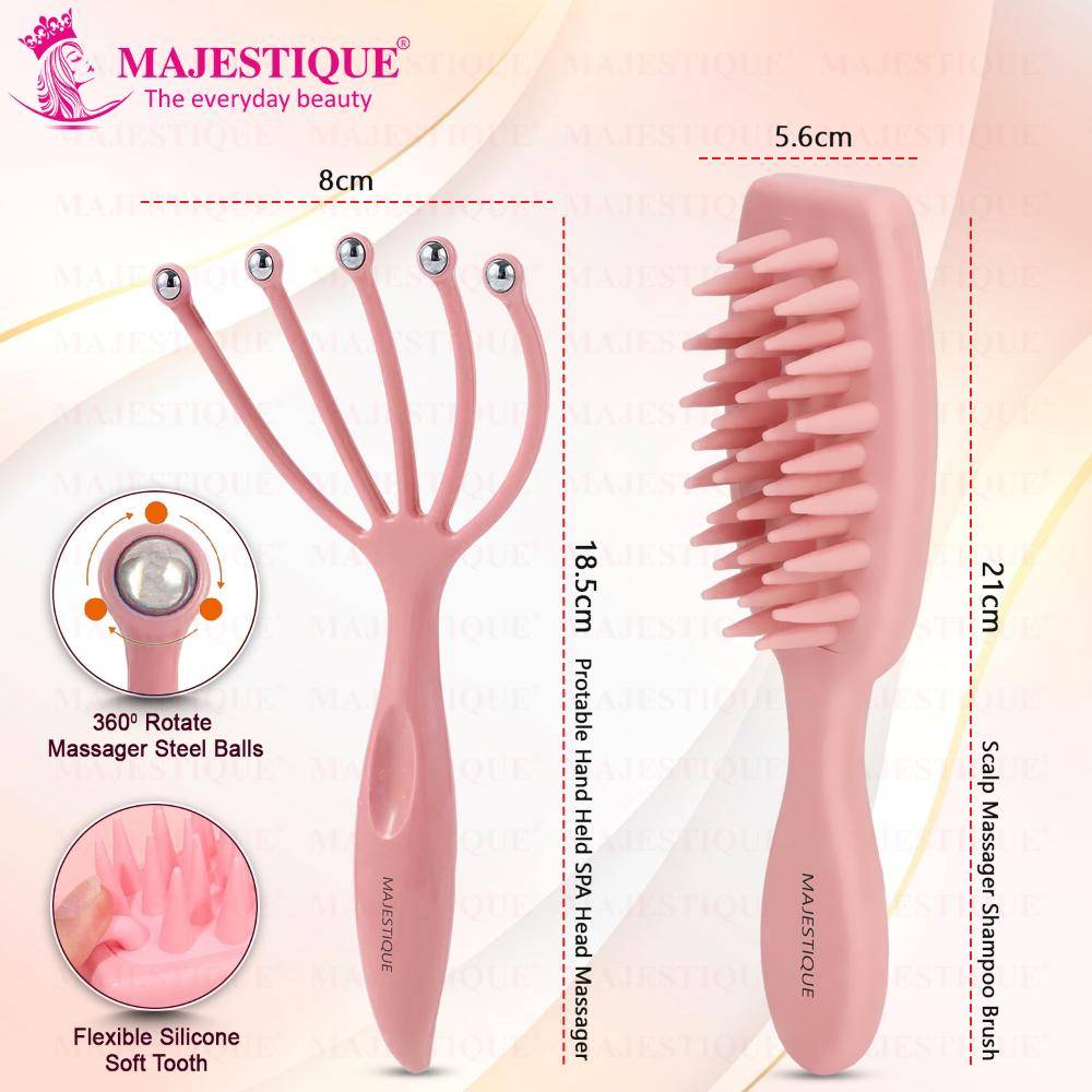 Image 2 of Majestique 2-In-1 Hair Massaging Set