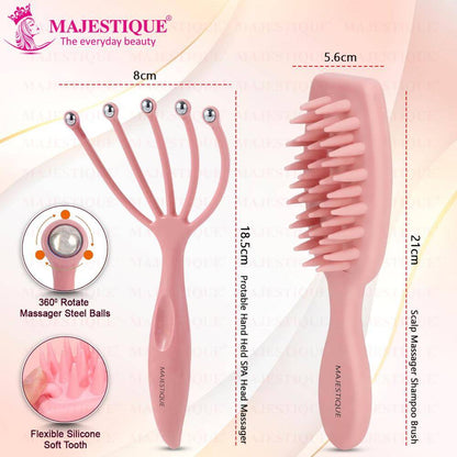 Image 2 of Majestique 2-In-1 Hair Massaging Set