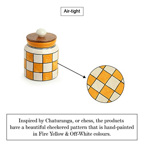 Image 4 of ExclusiveLane Mughal Drum Multipurpose Storage Ceramic Jar 410 ML