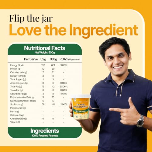 Image 3 of Swaadly All Natural Crunchy Peanut Butter 900 g