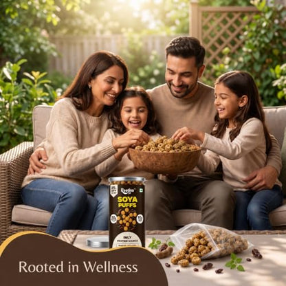 Image 6 of ROOTIVAFIT Soya Puffs Imly Flavour Roasted Not Fried Protein Source with Jowar and Soya Flour 90g Pack of 2