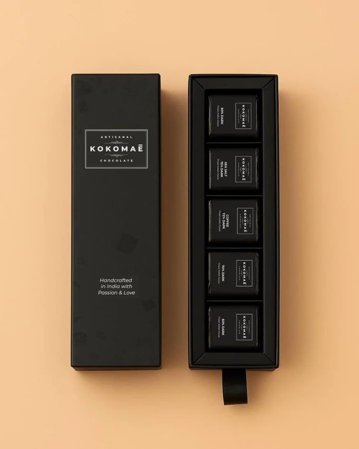Image 3 of KOKOMAE Single-Origin Bean-to-Bar Dark Chocolate Gift Box | 25 Mini Chocolate Bars | 145g