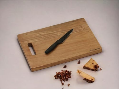Image 5 of Vesta Homes Wooden Chopping Board, Cutting Board, Serving Tray for Kitchen Vegetables, Fruits & Cheese | Natural Acacia Wood |38 * 25 * 2.5 Cms | Handmade in India