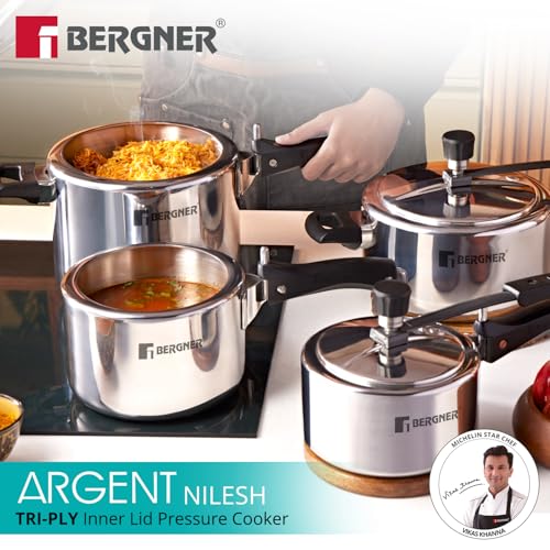 Image 9 of Bergner Argent Triply Stainless Steel Pressure Cooker