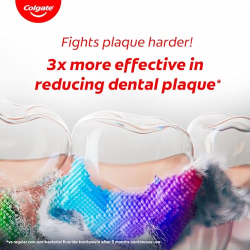 Image 3 of Colgate Total Plaque Release Toothpaste | Tooth Paste with Amino Foam & Zinc | Colgate Paste Toothpaste for Stronger Gums | 3X More Effective at Fighting Plaque - Natural Mint (80gm)(2.8 Ounce)