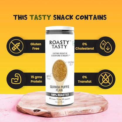 Image 4 of Roasty Tasty Plain Roasted Quinoa Puffs Pack of 2 (100g)