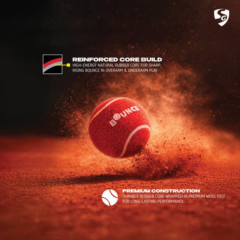Image 4 of SG Heavy Tennis Cricket Ball – Power • Durability • Strong Bounce