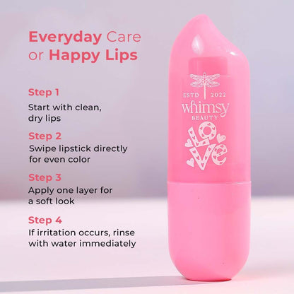Image 7 of Whimsy Beauty Strawberry Swipe Pink Lipstick
